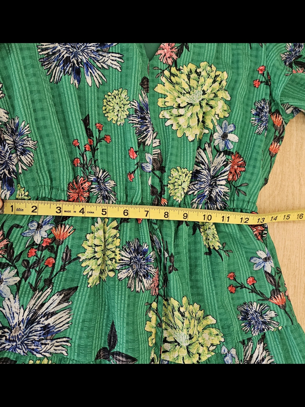 ​LOFT Floral Tiered Midi Dress Green Ruffle Sleeve Size XS - Picture 12 of 16
